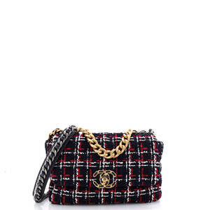 Chanel Medium 19 Flap Bag Quilted Tweed